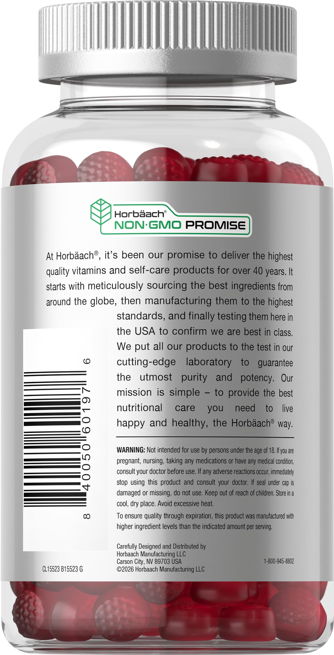 Horbaach Black Elderberry Gummies | 120 Count | Berry Flavor — Amazon image 3