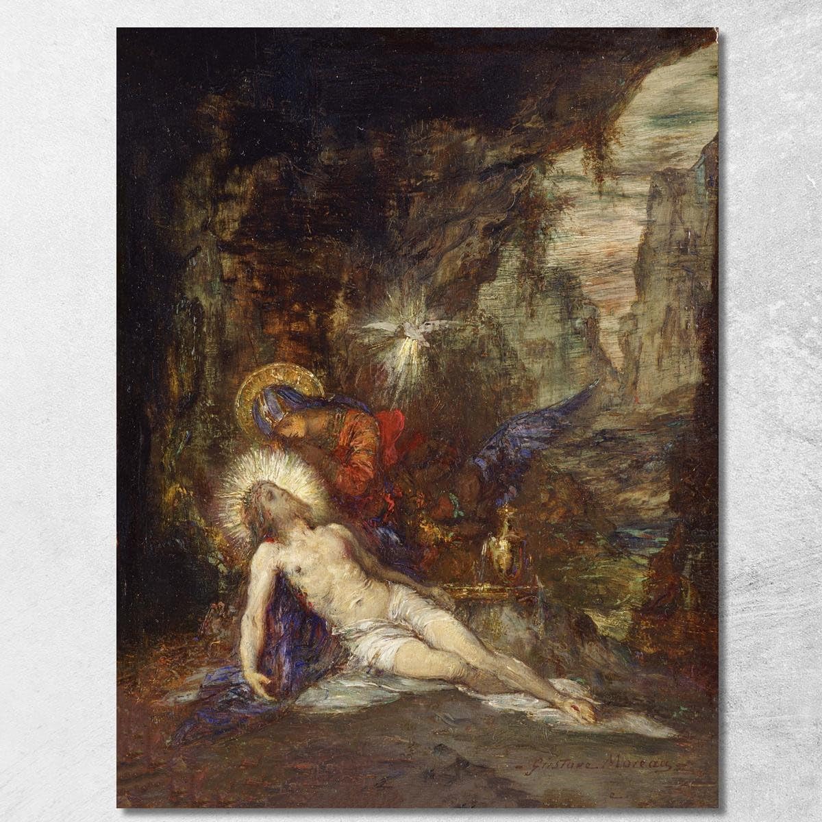 Toile Pietà Gustave Moreau chef d'oeuvre vibrant gmr28 tableau de collection
