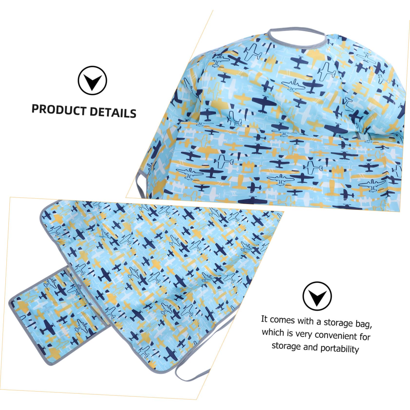 ifundom copertura della sedia da pranzo grembiule Bavaglini carinissimi bavaglini sbavati bavaglini neonata salviette bavaglino a maniche lunghe bavaglino per bambini poliestere Blue