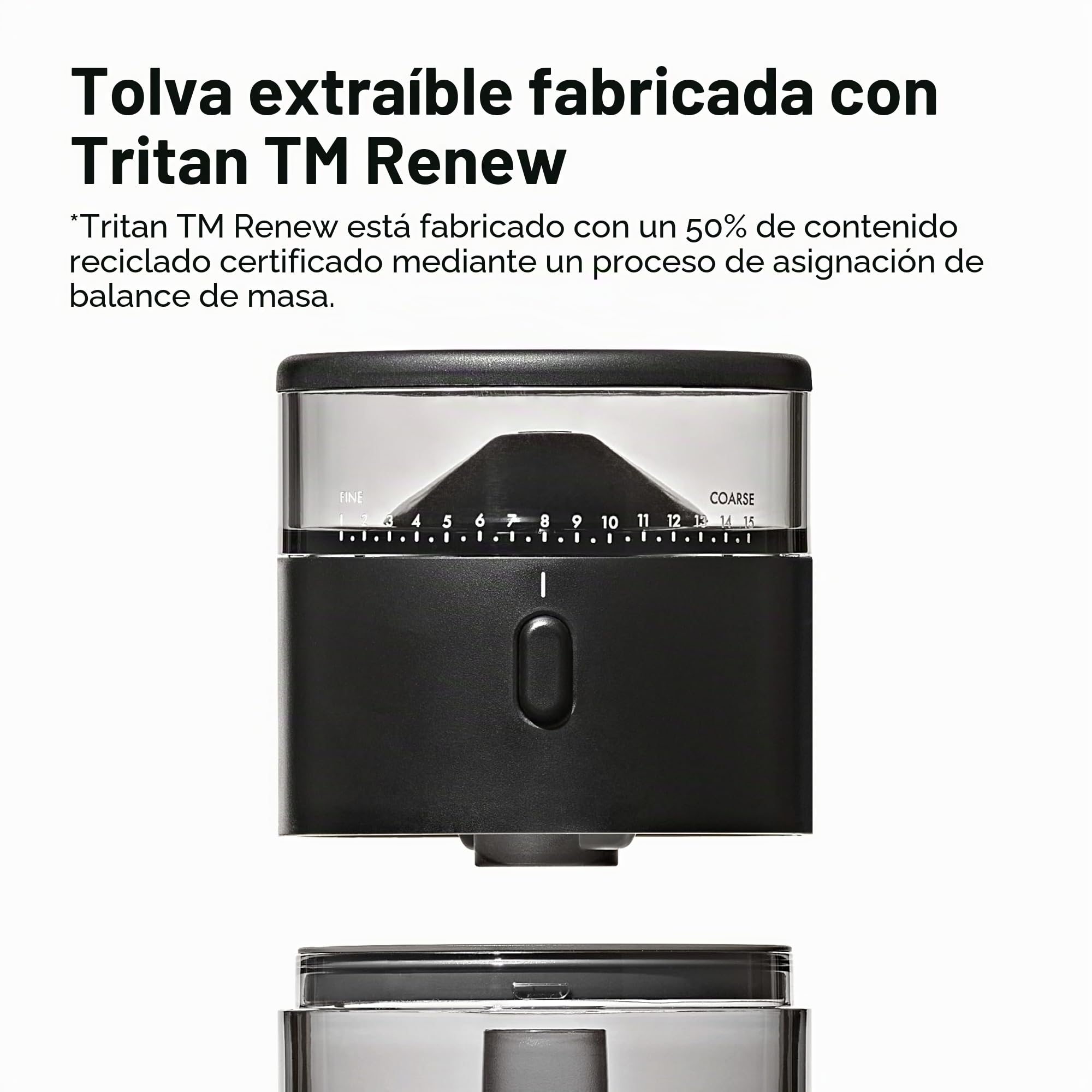 OXO 8720800 - Molinillo cónico compacto, plástico, negro