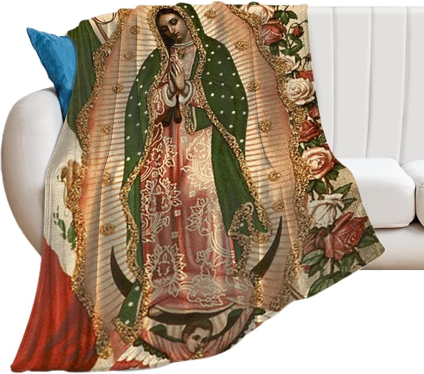 Our Lady of Love to Virgin Mary Virgin Mary Blanket Lightweight Throw Blankets for Sofa, Bed, Super Soft Cozy Microfiber Blanket 60"*80"（150 * 200cm）