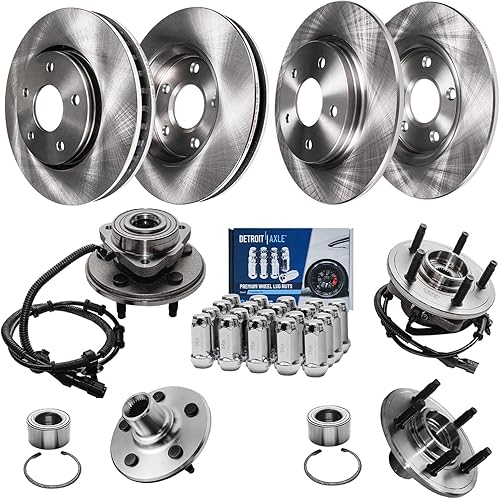 Miniatura 45 de Detroit Axle - Kit de freno trasero para Chevy GMC Suburban Silverado Sierra Yukon XL 1500 Tahoe Escalade 2007-2013 Rotores de freno de disco de