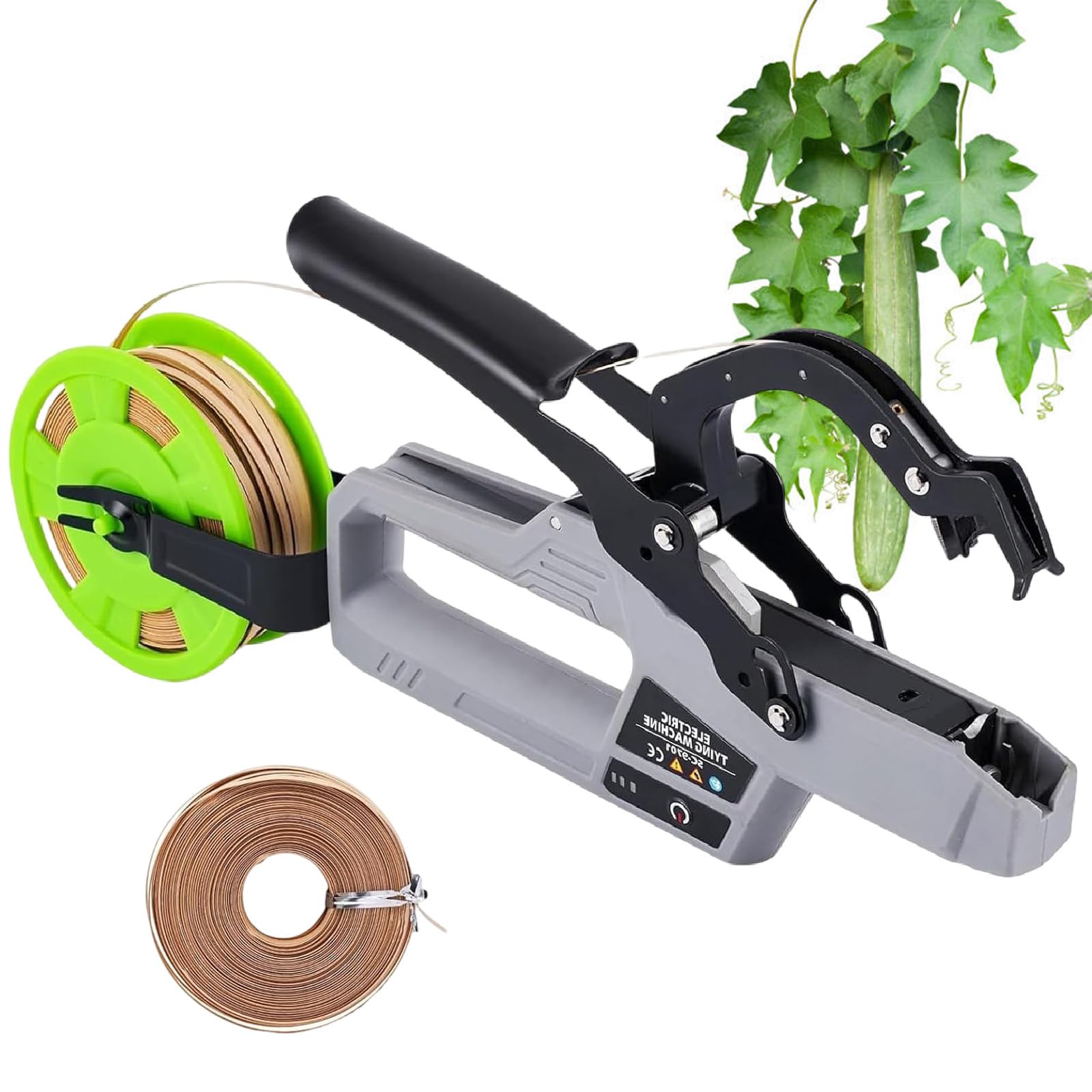 XNZJHPP Plant Vine Bundler Tool with 2 Rolls of Tape for Grapes, Tomatoes, Cucumbers, Raspberries & Vegetable Vines,Electric Branch Tying Machine - Effortless Plant Support