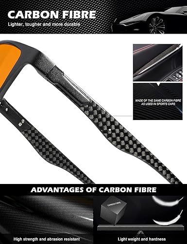 Miniatura 3 de ANYLUV Gafas de luz azul para hombre, lentes de fibra de carbono mejoradas para computadora de juegos para hombres y mujeres, lentes transparentes