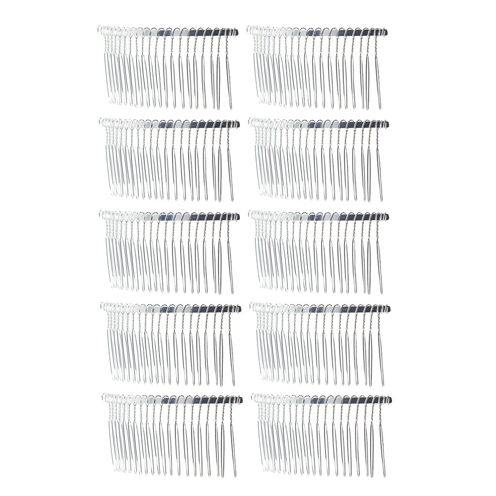 Schmuckherstellung 10x Haarspangen aus Metall Haarkamm Haarspange DIY Braut Haarschmuck Zubehör
