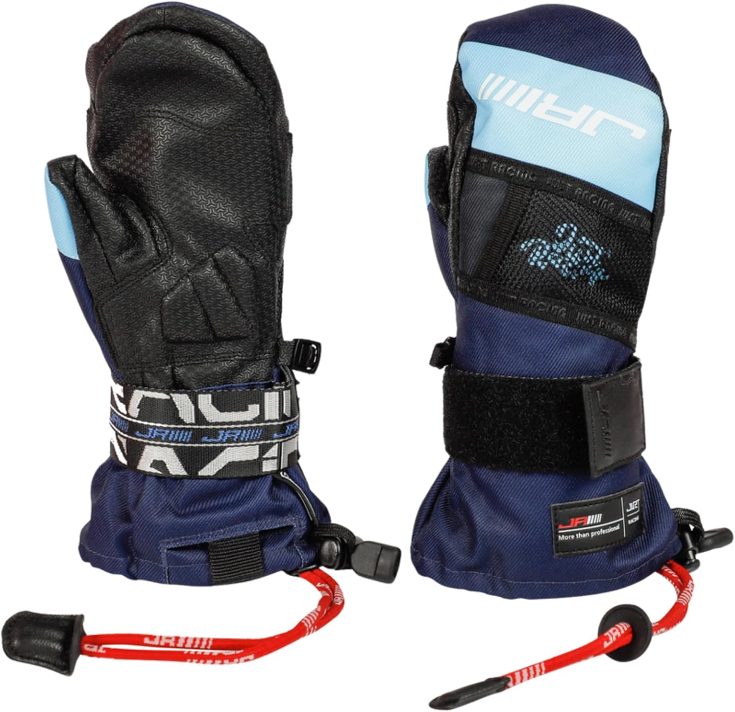 Waterproof Snow Mittens for Kids, Breathable & Warm, Snow Stopper Wristband, Anti-Lost Rope, Kids ski Mittens Waterproof Insulated for Skiing, Snowboarding