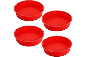 Bekith 4 Pack 9" Silicone Cake Pans - Silicone Molds For Baking