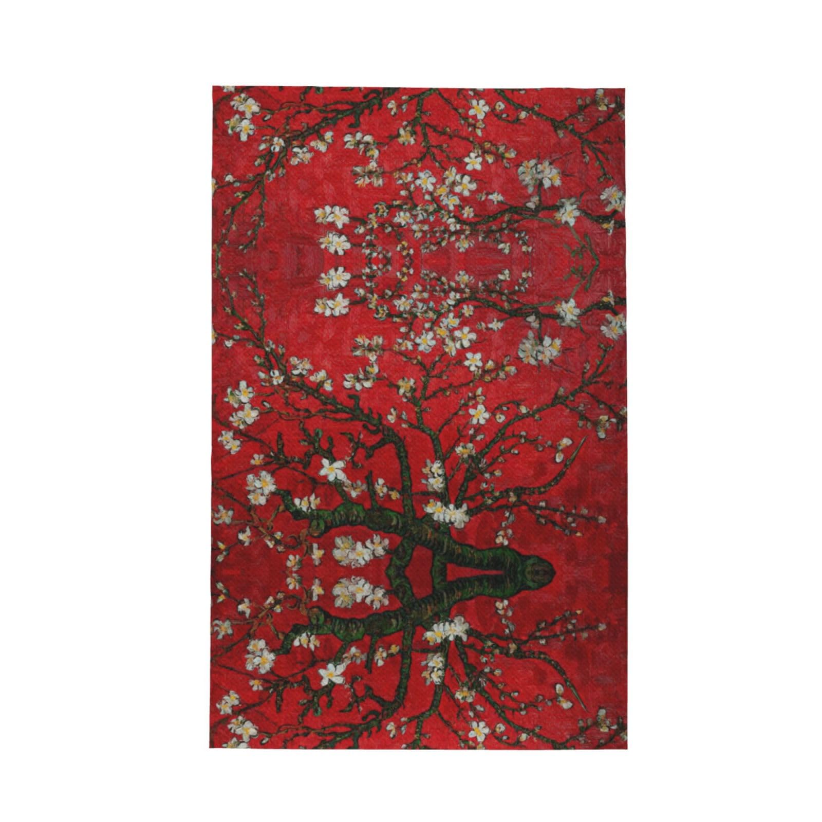 XXahnbm Waterproof With Flower Print Waffle Kitchen Towel,Absorbent Hand Towel