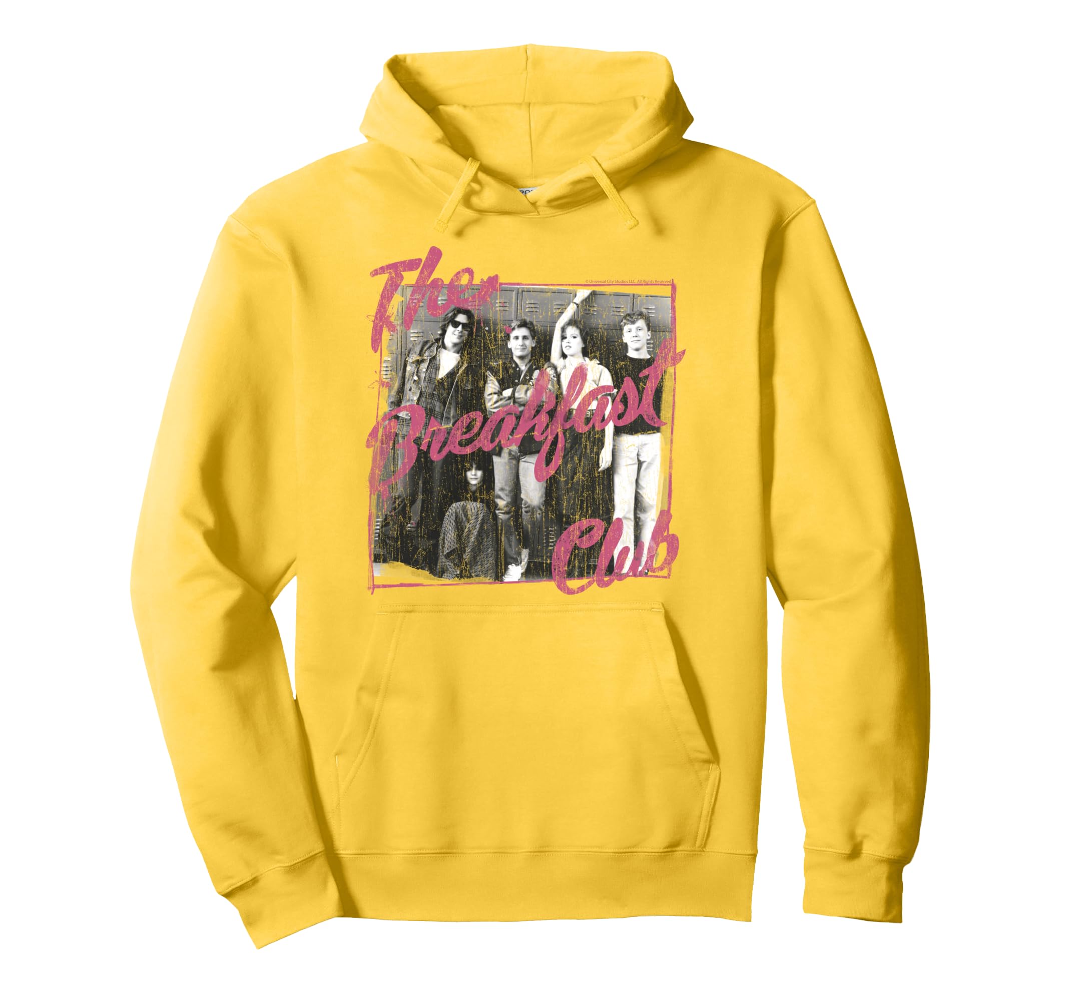 Breakfast Club Pink Text Group Photograph Pullover Hoodie