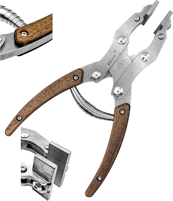 Hisew Premium Flat Pliers,Parallel Pliers,Leather Edge