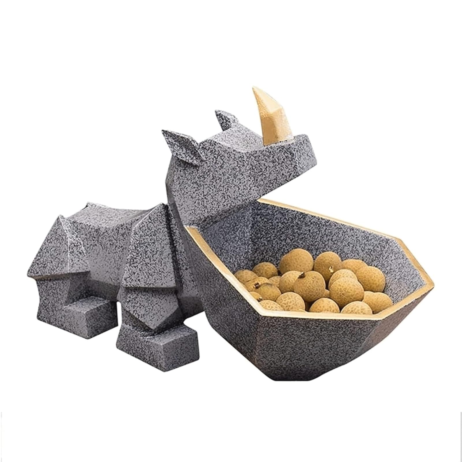 Nouveau Assiette à Fruits en résine Bol à Fruits en Forme de rhinocéros Panier à Fruits Nordique géométrique Style Origami Assiette à Fruits Porte-Fruits Plateau de Fruits
