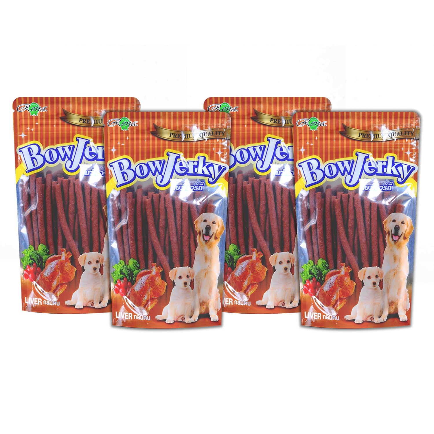 Bow Jerky Chicken Liver Dog Treat 100% Pure Cage-Free Chicken Perfect for Training Reward and Everyday Stick Style Dog Snacking, 200gm