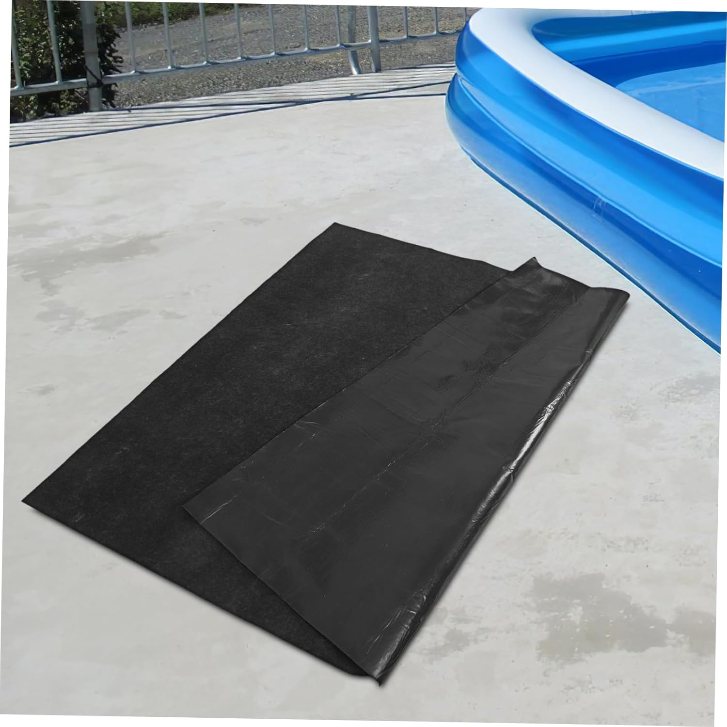 VICASKY Pool Protective Mat for Hot Tubs and Spas -Resistant Inflatable Mat Water Absorbent Floor Liner for Outdoor Use