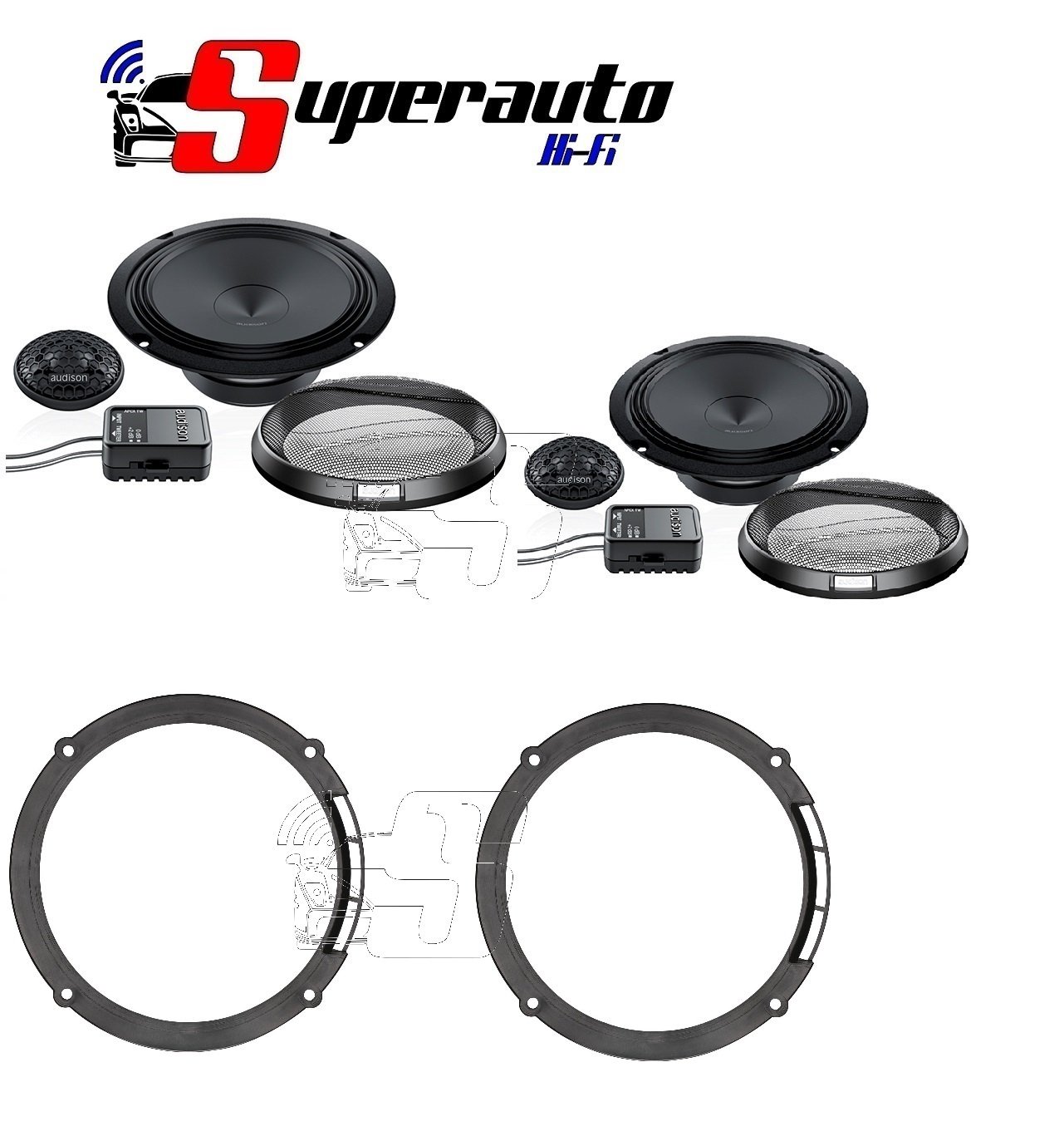 Audison APK 165 Kit Casse Auto 2 Vie 165mm – 100W RMS + Adattatori Per Toyota Corolla (2002-2009) – Woofer E Tweeter