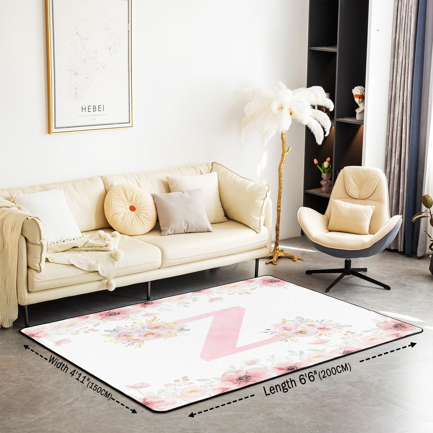 Homewish Dywaniki z inicjałem litera Z 100 x 150 cm