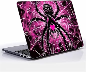 Computer Case for MacBook Pro 16 Inch Pink Spider Web Colorful Pattern Black Release 2019 Model A2141 Hard Shell Case Compatible with MacBook Pro 16 Inch