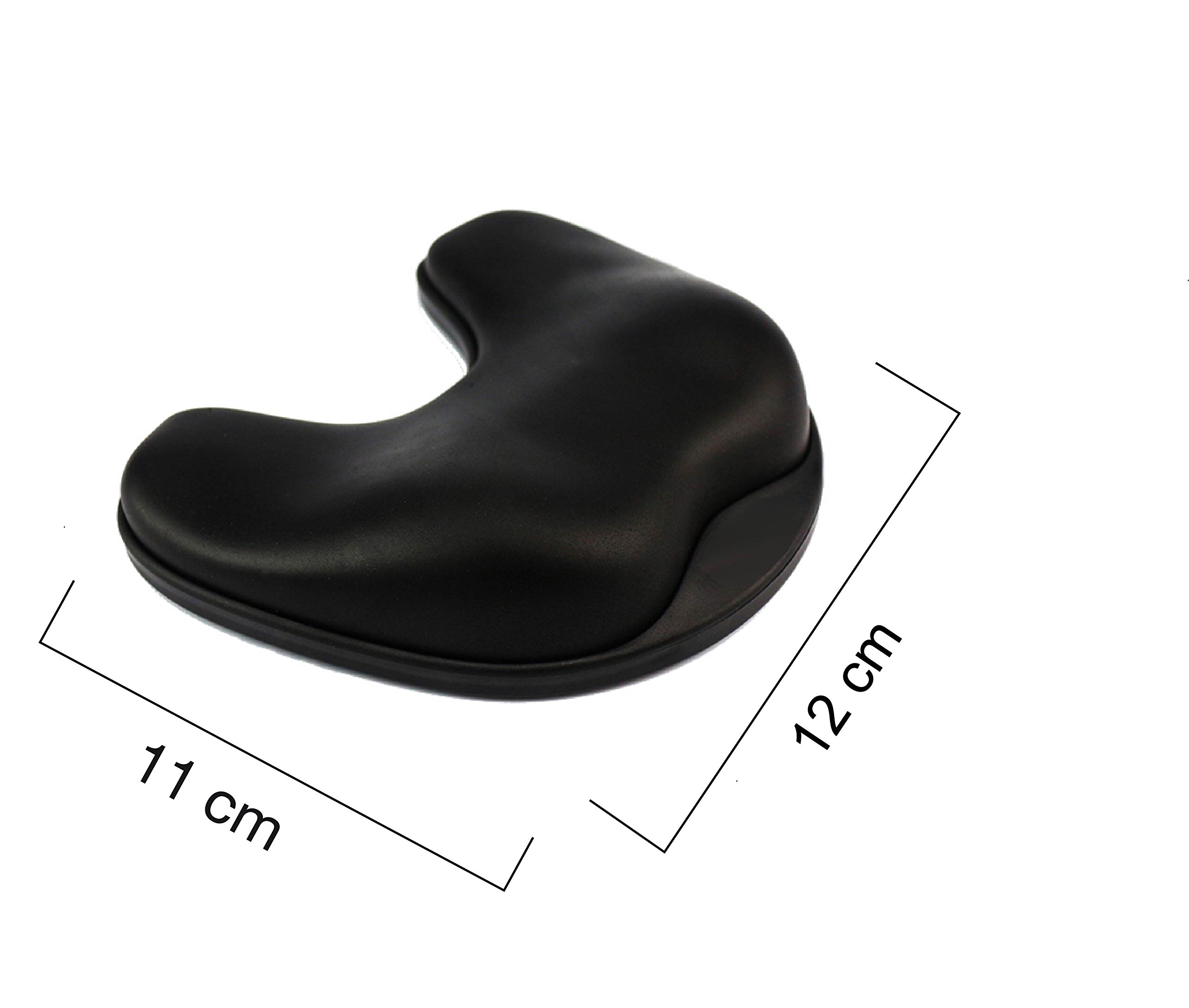 Unilux 400110158 obracająca się podkładka pod nadgarstek, z funkcją pamięci, ergonomiczna mata, do komfortowej pracy przy komputerze, kolor czarny
