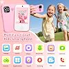 CHAKEYAKE Kids Smart Phone, 4G Unlocked Kids Cell Phone with 2.8 HD Touchscreen, Toddler Phone with Dual Cameras, MP3 Player, Torch, Learning Games, Birthday Gift for Girls Aged 3-12, Pink