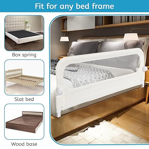 Miniatura 4 de Y- STOP Riel de cama para niños pequeños, rieles convertibles para cuna, protector de riel de cama de bebé, protector de riel de cuna resistente con