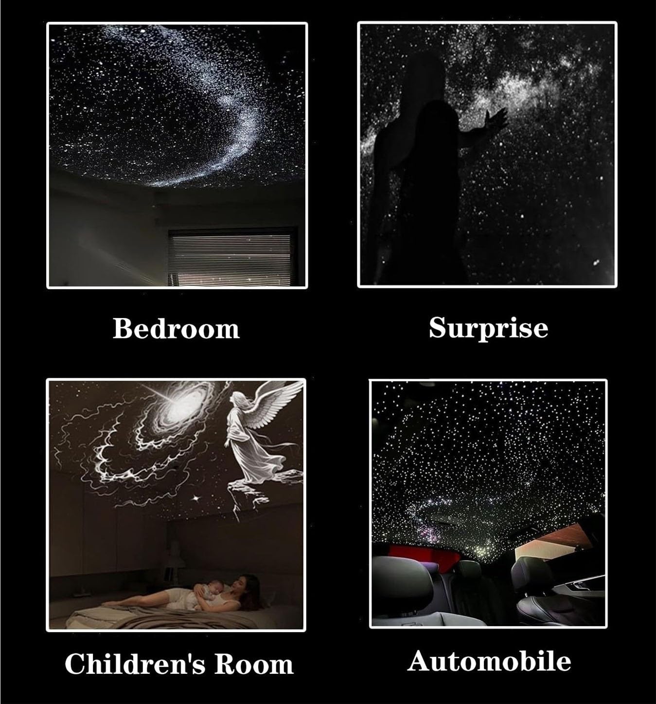 Galaxy, projektor nocny, lampa 2 w 1, projektor gwiazd USB z obrotowymi filmami konstelacji, kosmiczna lampa sufitowa do samochodu i sypialni