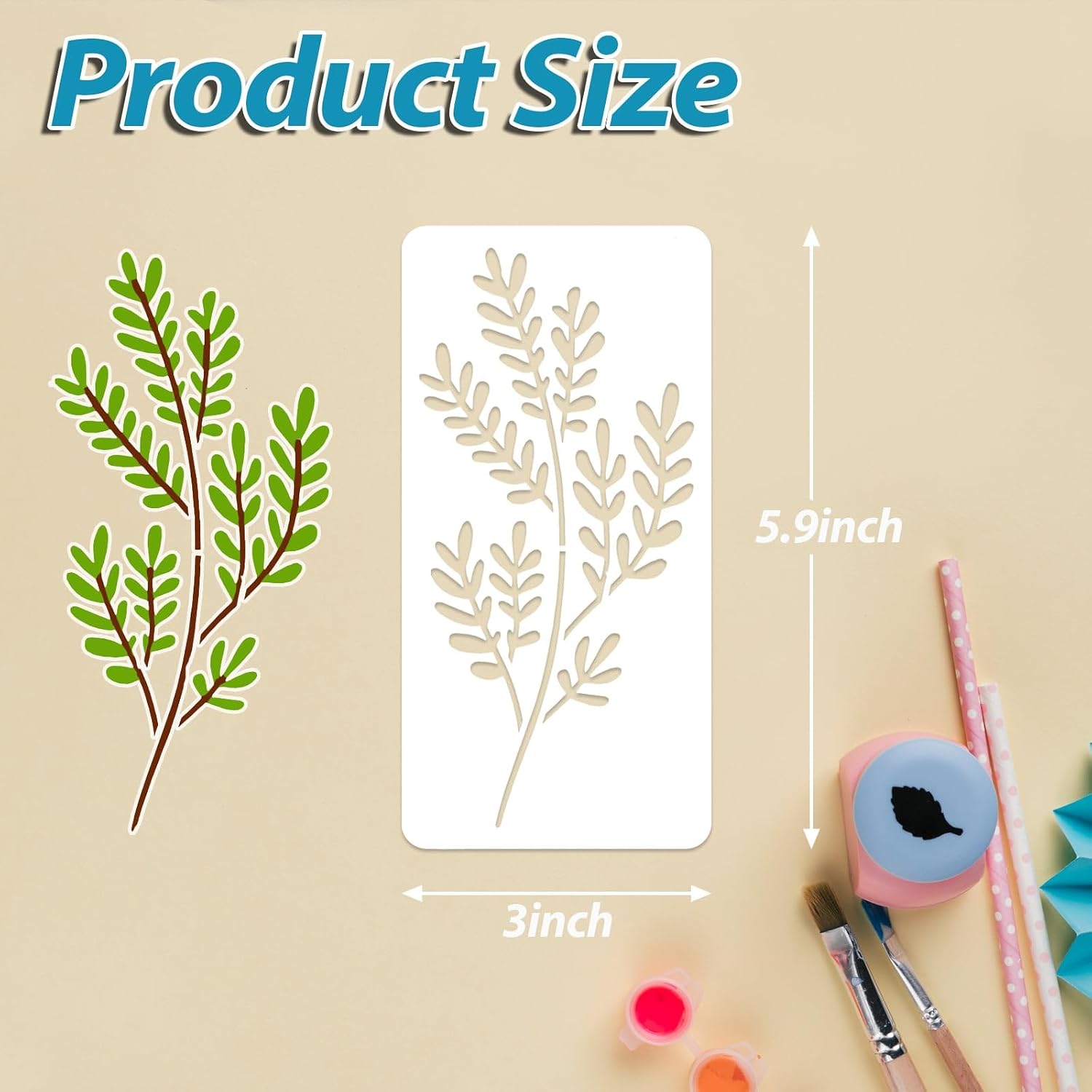 Flower & Leaf Stencils for Painting, 18 Pcs 6 x 3 Inch for Wood Signs image 4