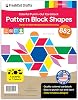 882 Pcs Pattern Block Shapes Math Manipulatives for Learning Multicolor Triangles, Squares, Hexagons, and more Easy-Punch Paper Shape Cutouts in 7 Bright Colors US Made Card Stock