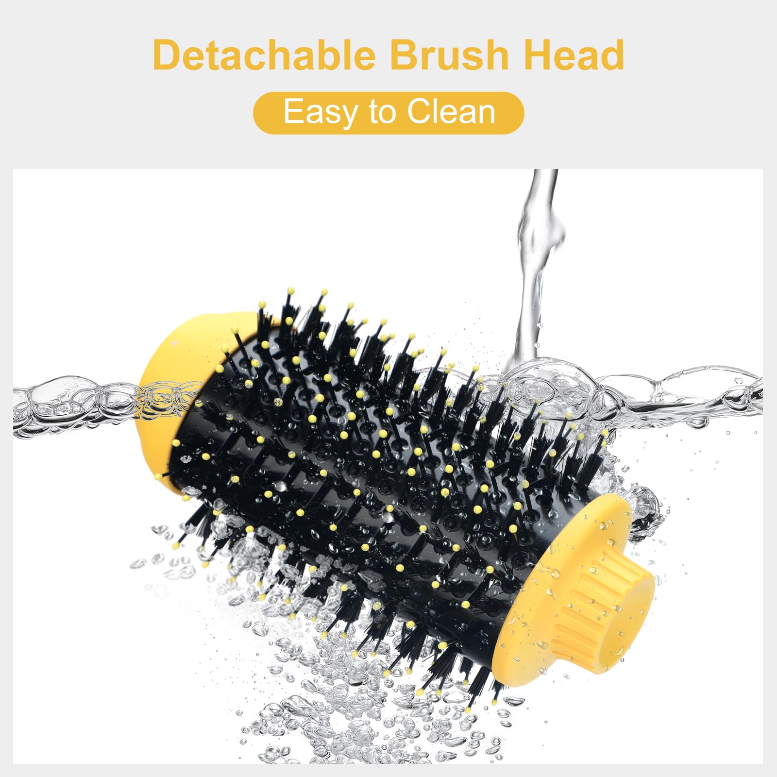 PARWIN PRO BEAUTY Zestaw szczotek do suszenia włosów 4 w 1, z 4 akcesoriami, do suszenia, wygładzania, zwiększania objętości i stylizacji, szczotka do pielęgnacji jonowej
