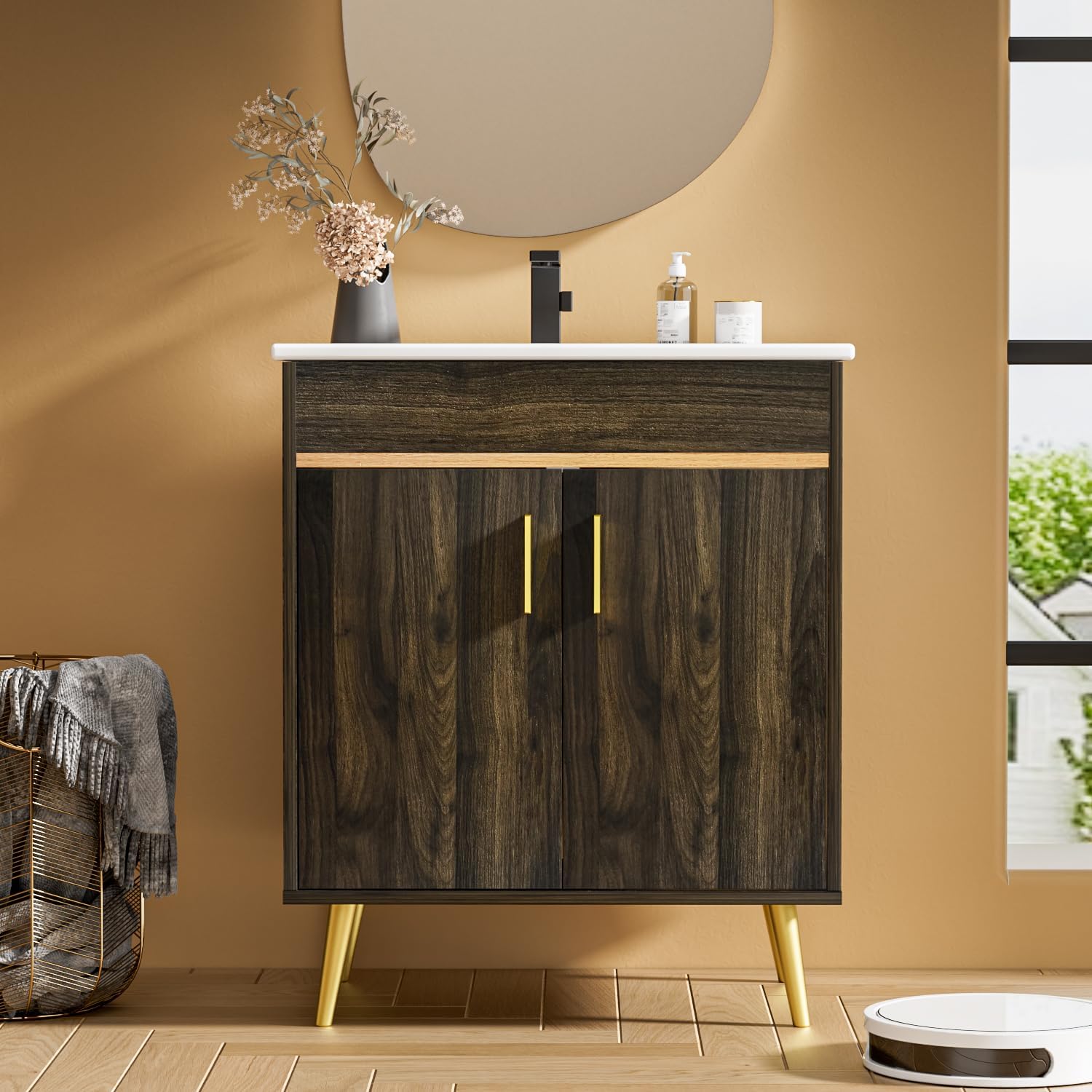Amazon.com: ORGANSANDS 24" Bathroom Vanity Cabinet with Sink Combo ...