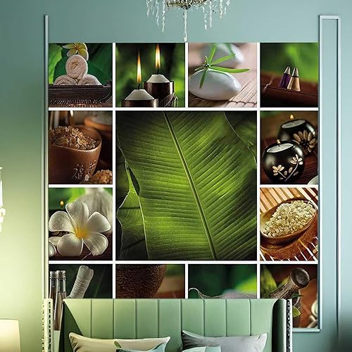 Miniatura 3 de ZYMECH Decoración de spa, papel tapiz Art Deco para despegar y pegar, para cocina, decoración del hogar, espacio animado de 78.7 pulgadas de ancho x