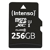 Intenso Premium Scheda di Memoria microSDXC da 256 GB Class 10 UHS