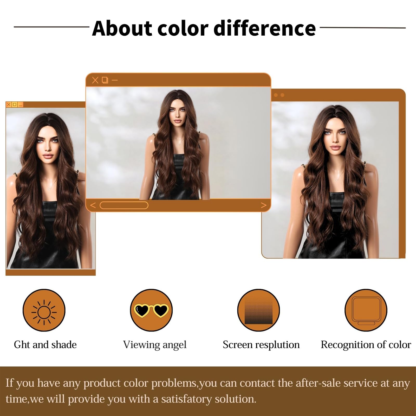 Lungo Ondulato Parrucche per le Donne Lunga Capelli Ricci Parrucca Sintetica Resistente al Calore Lunghe Separazione Centrale Parrucche per Uso Quotidiano Cosplay Festa