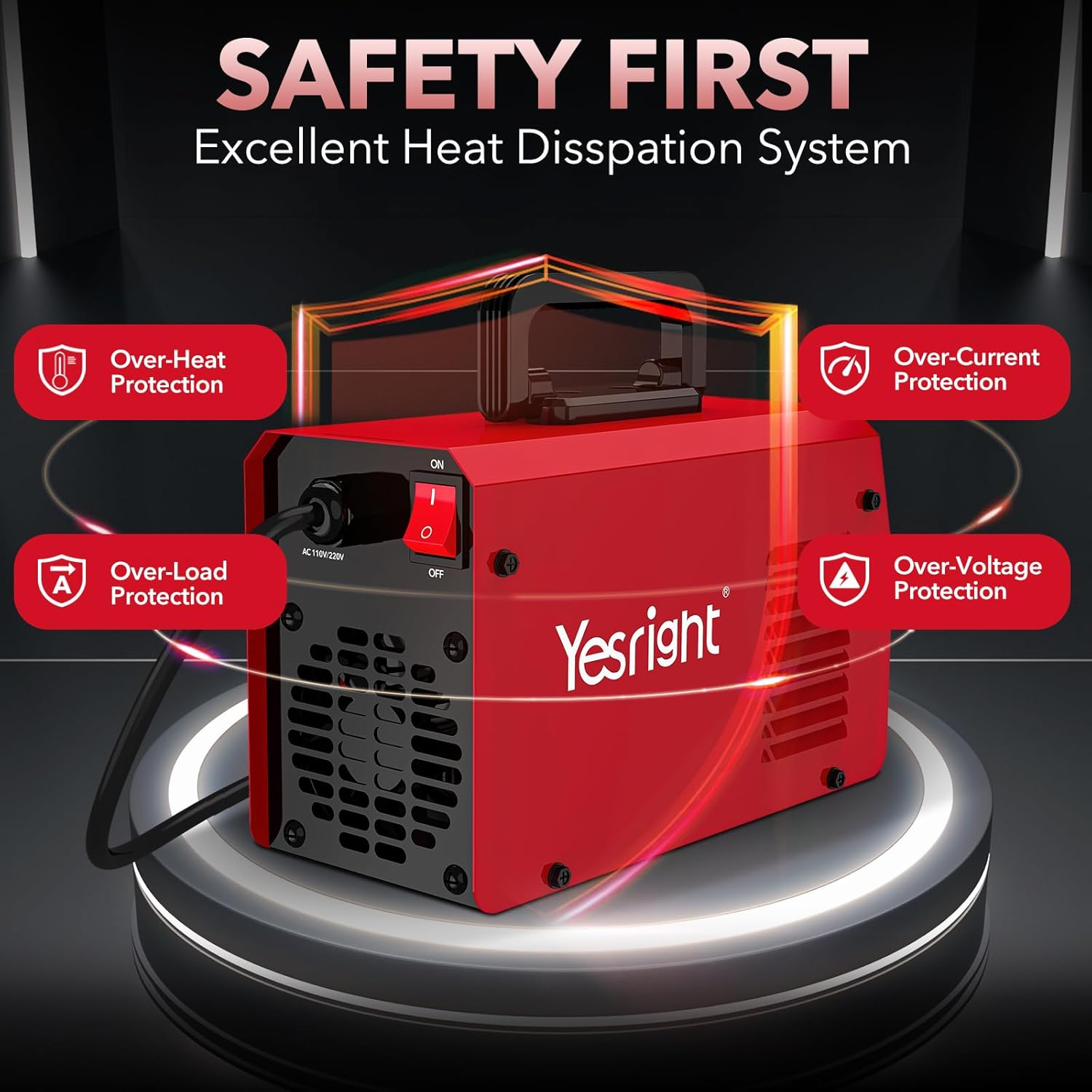 225A Welding Machine 110V/220V Portable Stick Welder with Synergic Control, Small Welder Machine with Hot Start Arc force for Home DIY Handicrafts Maintenance