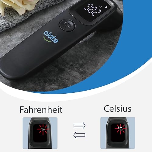 Miniatura 7 de Elate Termómetro de frente sin contacto para adultos y niños, termómetro digital para bebés y recién nacidos, grado médico, apto para FSA HSA,