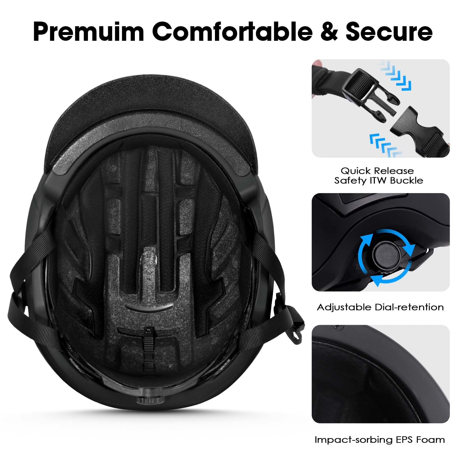 Shinmax Casque Velo Homme Femme avec Clignotants 4 Feux Arriere Feu Avant Chargement USB Adulte Bord Chapeau Amovible E-Bike S-Pedelec Scooter Electrique