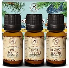 Essential Oil Set 3 x 10 ml – Swiss Pine – Pine – Fir Needle Essential Oil – 100% Pure and Natural for Aromatherapy – Sauna