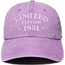 75th Birthday Gifts for Men Women, 75 Year Old Gifts Ideas, Washed Cotton Embroidered Baseball Cap Adjustable