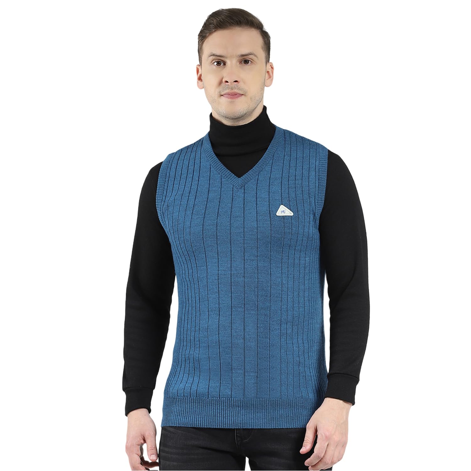 monte carlo Men's Regular Fit Sleeveless Wool Sweater | V Neck | Regular Fit | Solid Pattern | Warm Stylish Pullover for Winter-picture-25