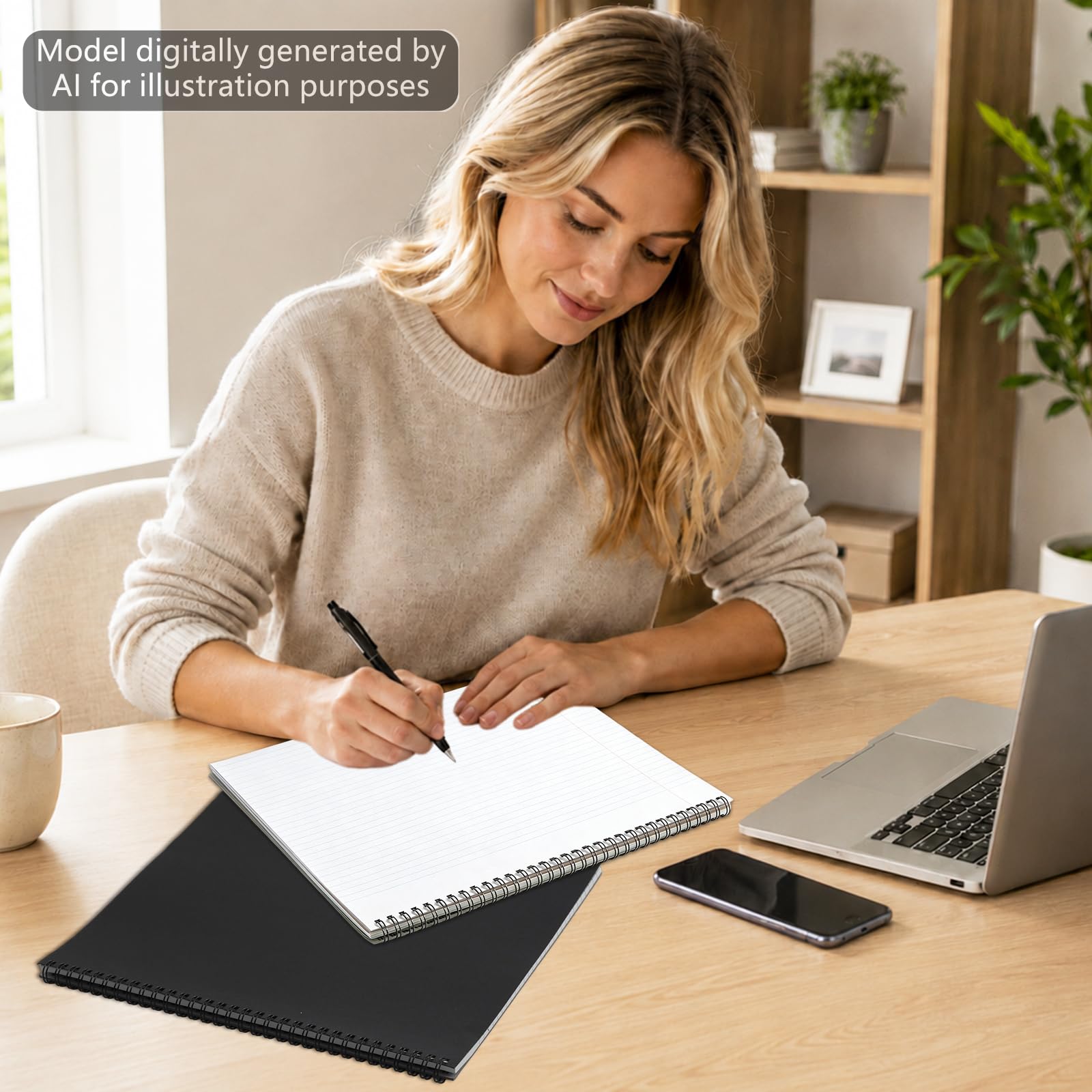 gisgfim 6 paquetes de blocs de notas horizontales de 9.5 x 11 pulgadas, cuadernos rayados universitarios, blocs de notas perforados, 40 hojas perforadas, cuadernos encuadernados en espiral de 80 g/m²