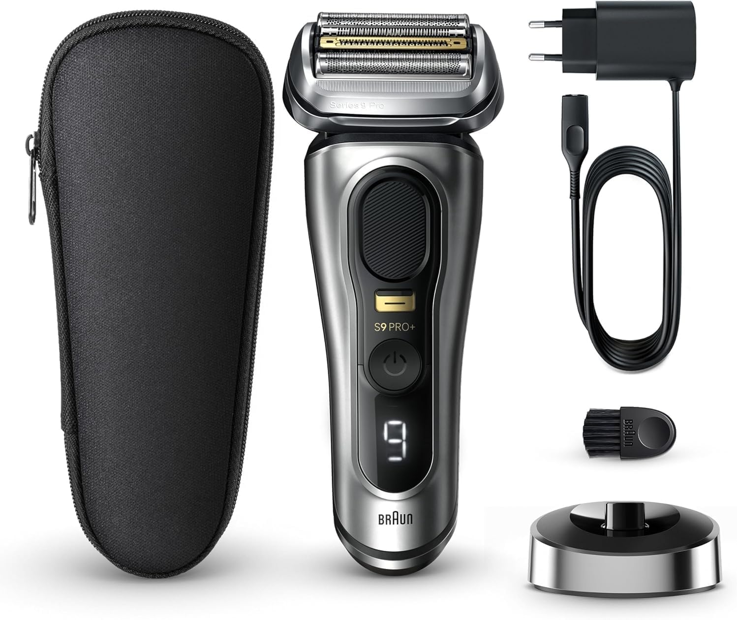 Braun Series 9 PRO+ 9517s Elektrorasierer Herren 5+1 Ultradünne Klingen Barttrimmer 60 Min. Akku Wasserdicht Made in Germany