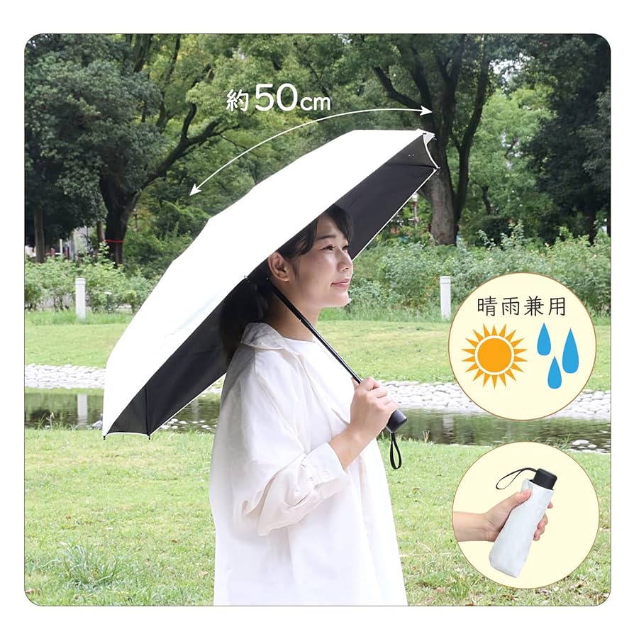 Amazon.co.jp: アストロ 折りたたみ傘 ホワイト×内側ブラック