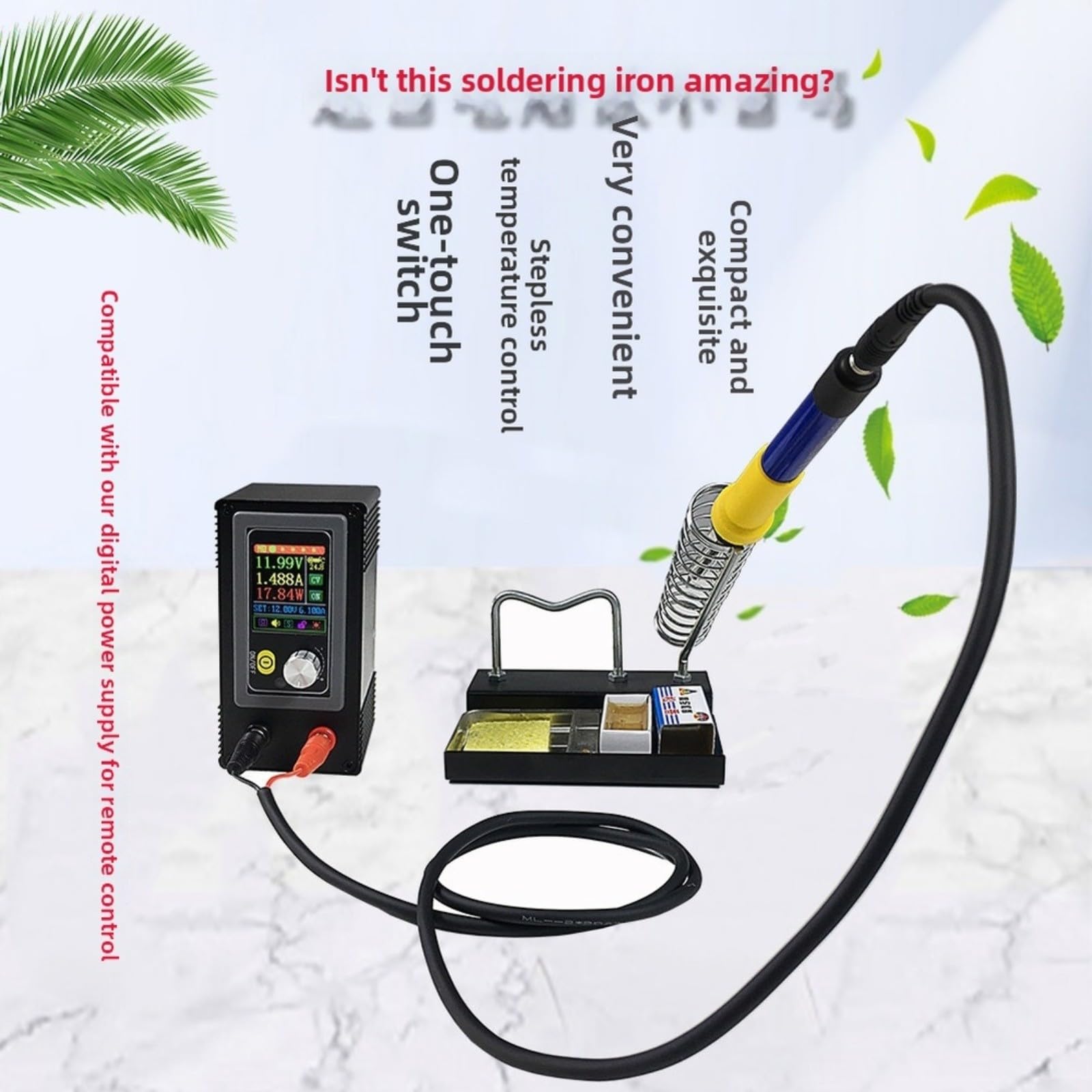 400W Alimentatore DC regolabile 0-50V 8A con telecomando WiFi, regolatore di tensione digitale con protezione da sovraccarico e 10 slot di memoria, adatto per CNC e laboratorio, nero (senza WIFI)