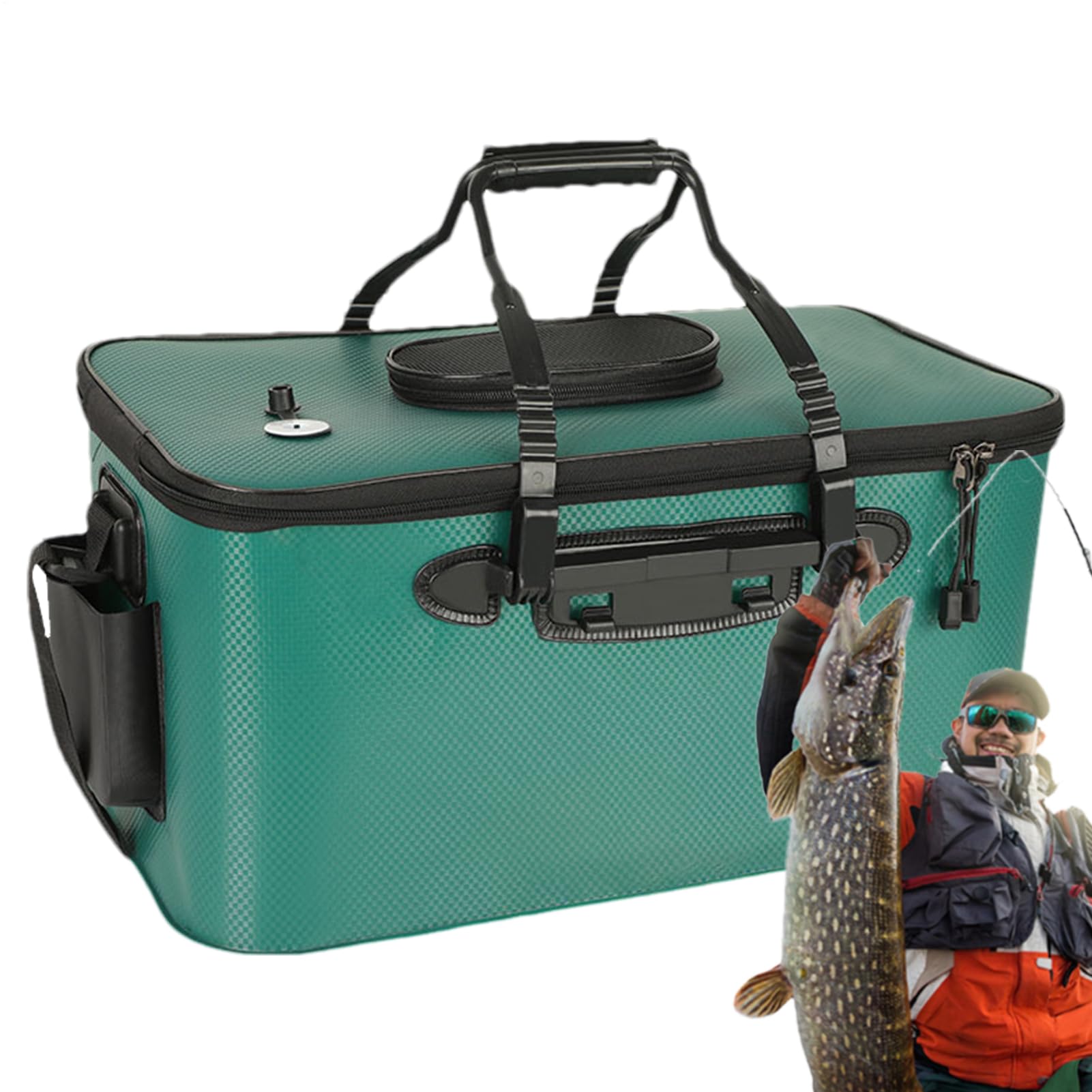 Sac de rangement pour appâts de pêche portable avec grande capacité - 8