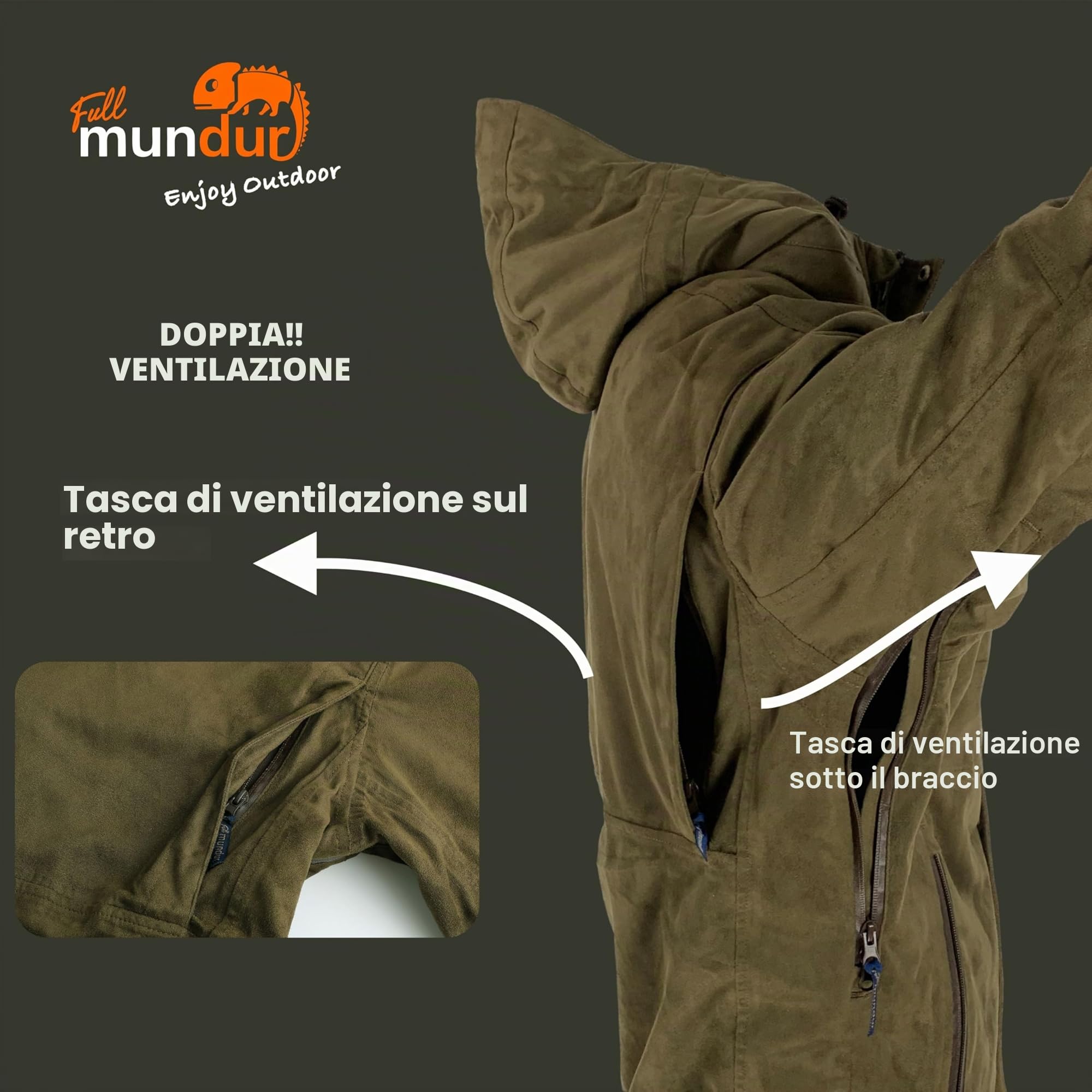 Giacca da caccia mimetica per escursionismo, antivento, impermeabile, funzionale e traspirante