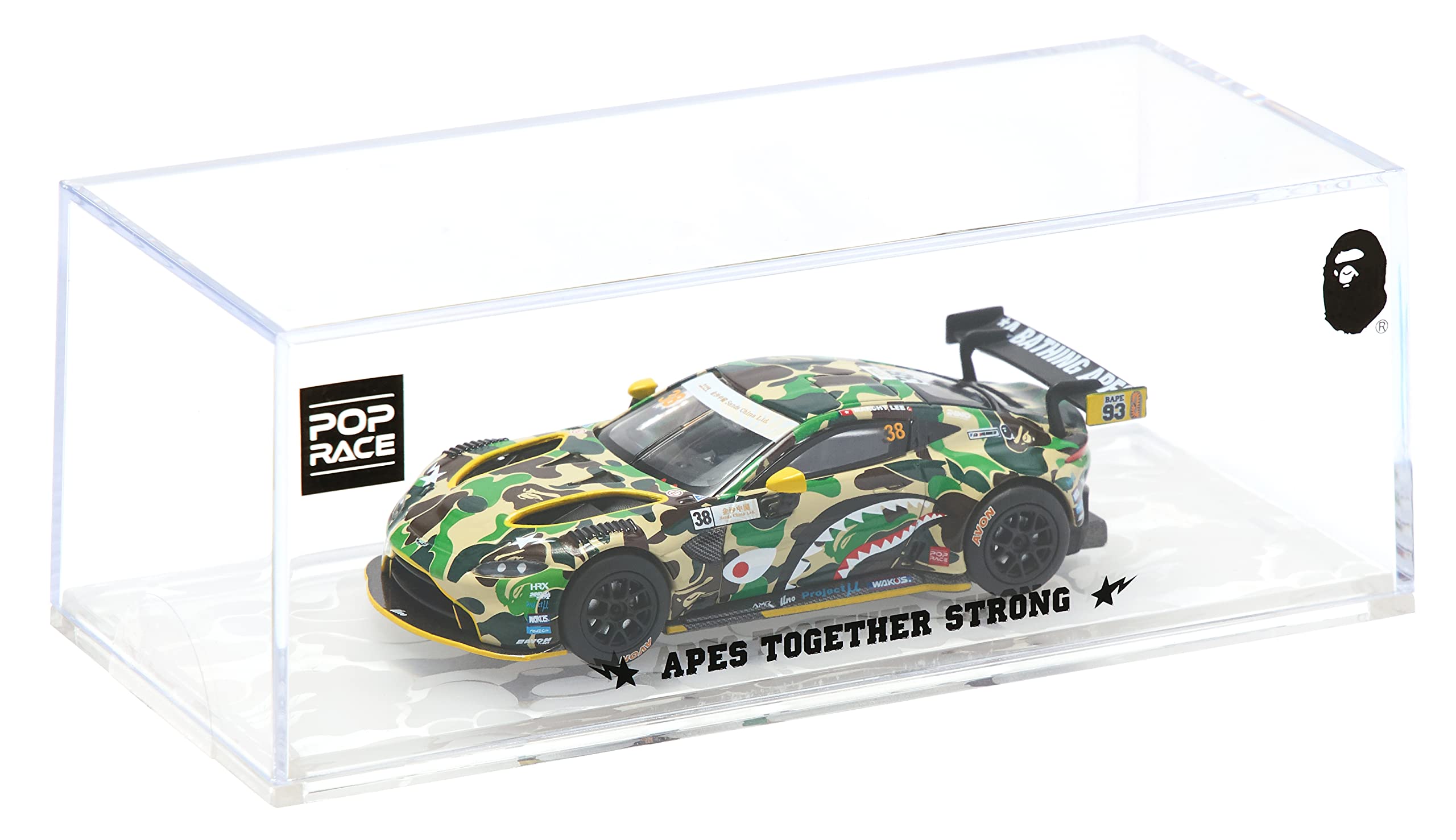 POP RACE 1/64 BAPE (R) X ASTON MARTIN GT3 GREEN Finished Product
