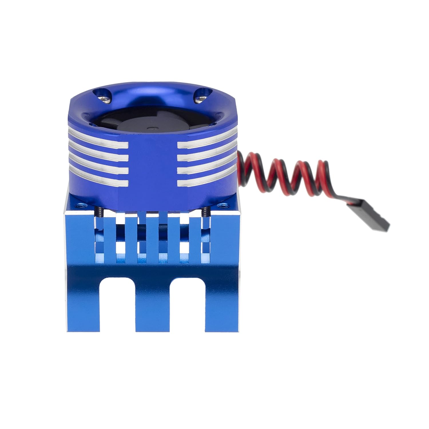 DKKY 42mm RC Cooling Fan Motor Heatsink 21000 RPM for Axial SCX10 Traxxas TRX4 Slash/Rustler/Stampede/Bandit Arrma Kraton Mojave Senton 1/8 1/10 RC Crawler Car 4274 4268 Motor, Blue