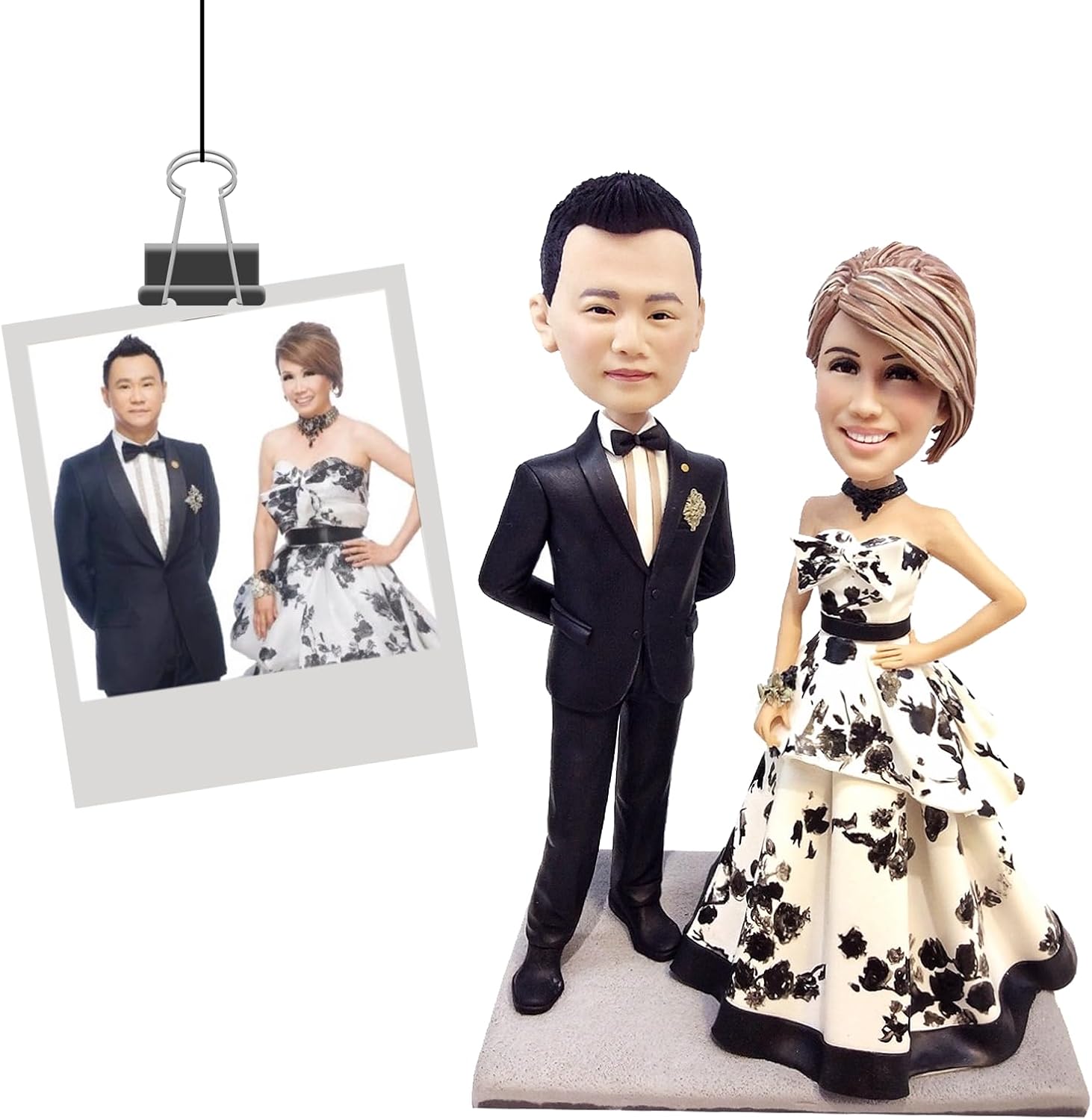 Custom Wedding Cake Topper Bride and Groomized Bobblehead Figurine Personalized Unique Gifts Anniversary Gift Valentine's Day Gift Based on Your Photos
