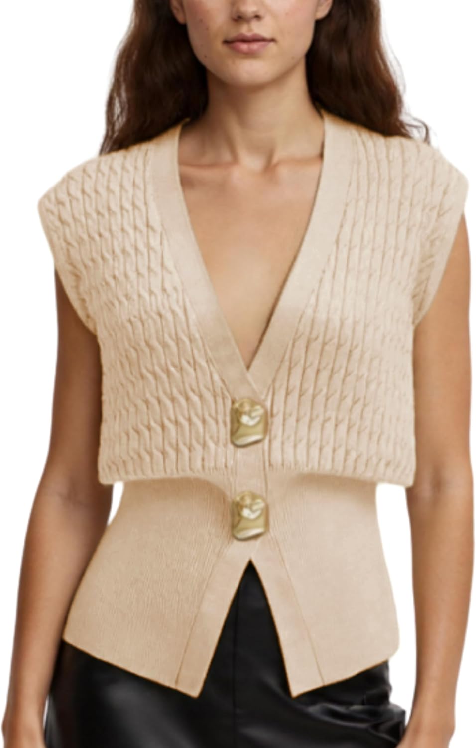 AMEBELLE Vest Tops for Women Cable Knit Sweater Sleeveless V Neck Cardigans Lightweight Knit Pullover Summer Tops