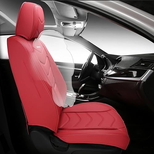 Miniatura 7 de BLINGBEAR Fundas de cuero de cobertura completa para asiento de automóvil, ajuste universal para la mayoría de automóviles, camiones y SUV, con
