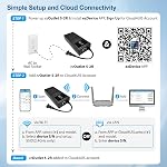 EzOutlet5-2R Dispositif de réinitialisation de l'alimentation intelligent avec réinitialisateur automatique, 2 NEMA Chaussettes 2.5A, Wi-Fi & Bluetooth & Application contrôlable via LAN/Cloud, Router Rebooter, Calendrier à distance pour les périphériques réseau.