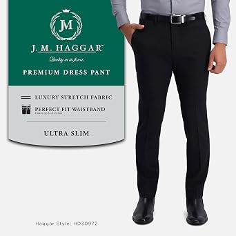 Haggar Mens PLN HTR Houndstooth Pant